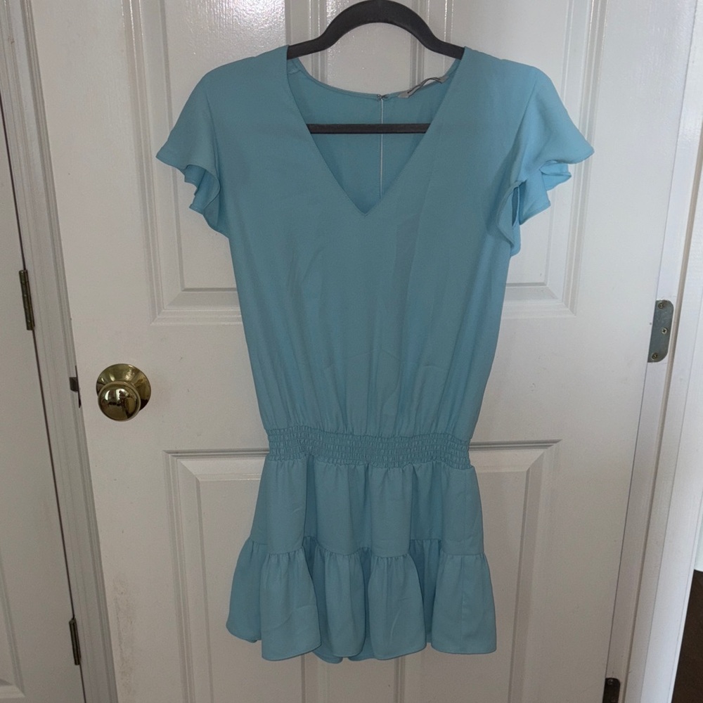 Amanda Uprichard Light Blue Mini Dress